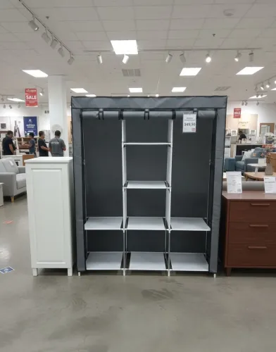 Guarda Roupa Portátil Organizador com Cabideiro e Prateleiras