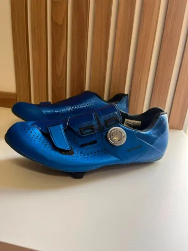 Sapatilha Shimano RC5 RC500 Speed 37BR Azul - BOA - Carbono - Com Taco