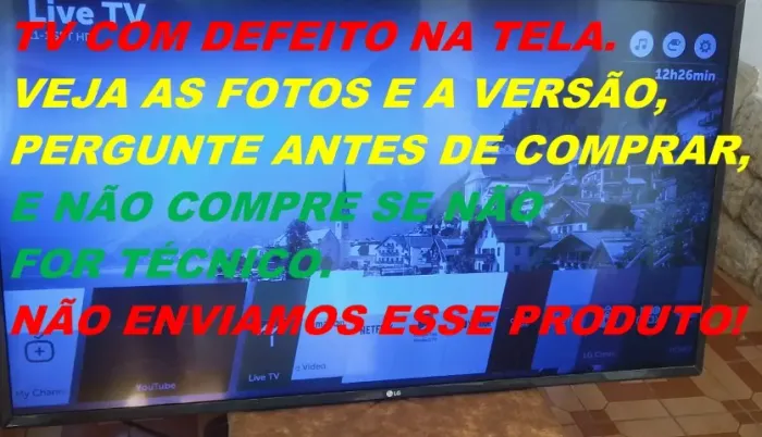TV LG43UJ6300 COM DEFEITO NA TELA.