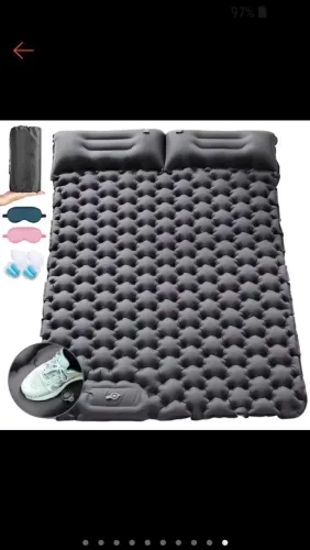 Colchão Inflável Casal Automático Para Acampar <br>