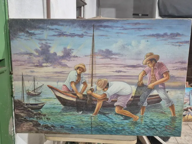 Quadro decoração pescadores slz Isidoro 