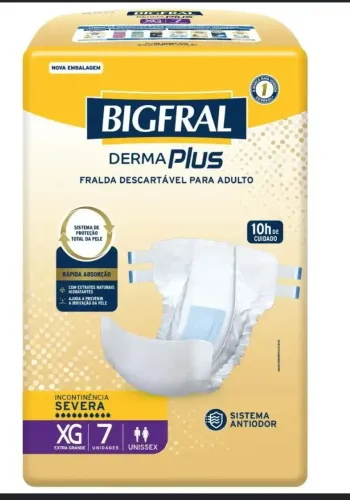 Fraldas geriátrica tamanho xg bigfral