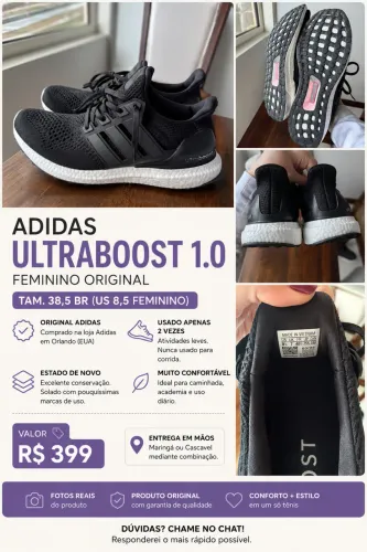 Adidas Ultraboost 1.0 Feminino 38,5 Original R$ 399