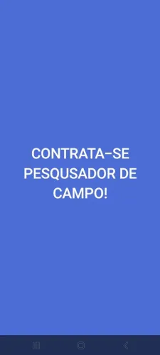 CONTRATA-SE PESQUISADOR DE CAMPO