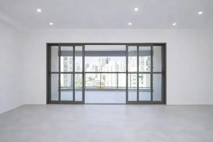 Porta Balcão Gold Alto Padrão 3,67 x 2,14m 4 folhas todas correm