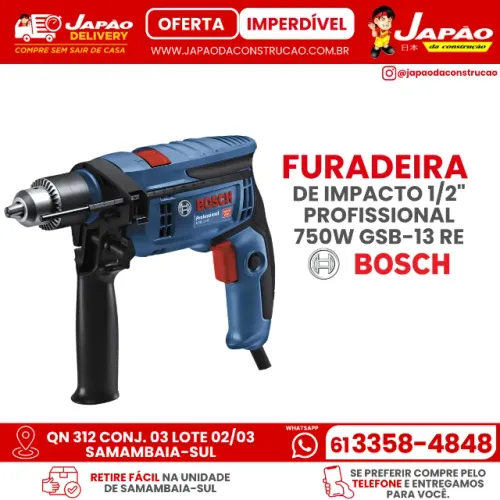 Furadeira de Impacto GSB 13 RE 750W Bosch