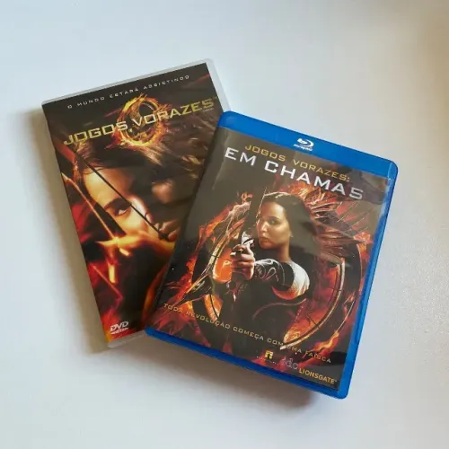 Coleção DVDs e Blu-Ray Jogos Vorazes + Em Chamas