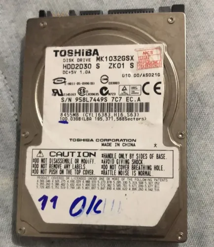 HD Notebook 100GB SATA Slim - Testado