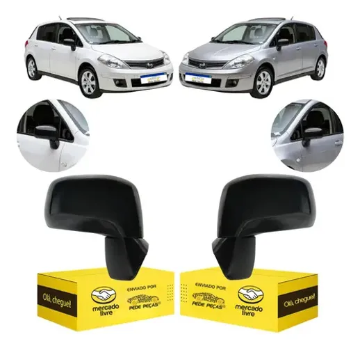Retrovisor Nissan Tiida 2008 2009 2010 11 12 2013 Manual Par