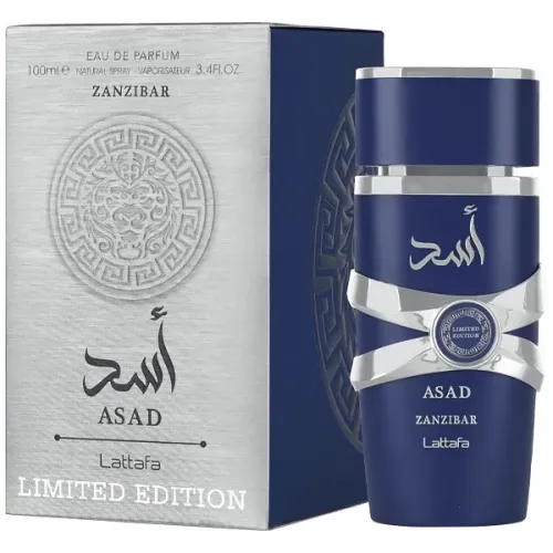 Perfume Árabe Lattafa Asad Zanzibar Blue Limited Edition EDP 100ml Original