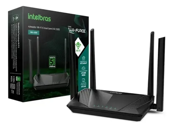 ROTEADOR INTELBRAS W6 1500 - PAJUÇARA - 1 ANO DE GARANTIA