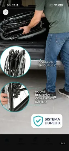 Cadeira de rodas nova nova