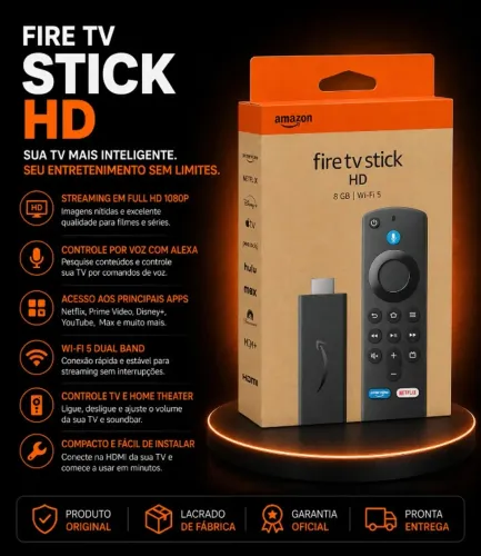 Amazon Fire TV Stick Full HD Transforme Sua TV em Smart