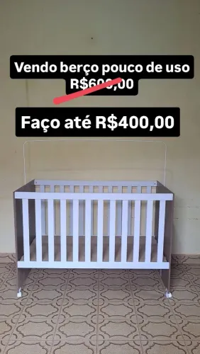 Berço sem colchão pouco tempo de uso Watzap *44 Francely