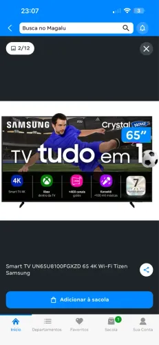 Televisão Samsung 65 polegadas