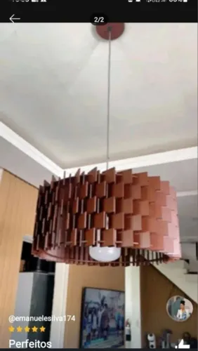 Lustre rústico entrego Poa