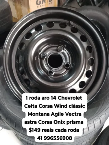 Roda aro 14 celta Corsa Montana Agile Vectra astra Corsa Onix prisma. Disk entrega 