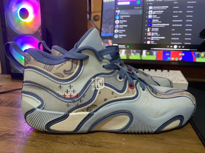 tênis de basquete e vôlei Jordan Tatum 3 ?Boro Denim? Original