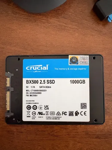 Ssd crucial BX500 - 1000Gb - 87% saúde