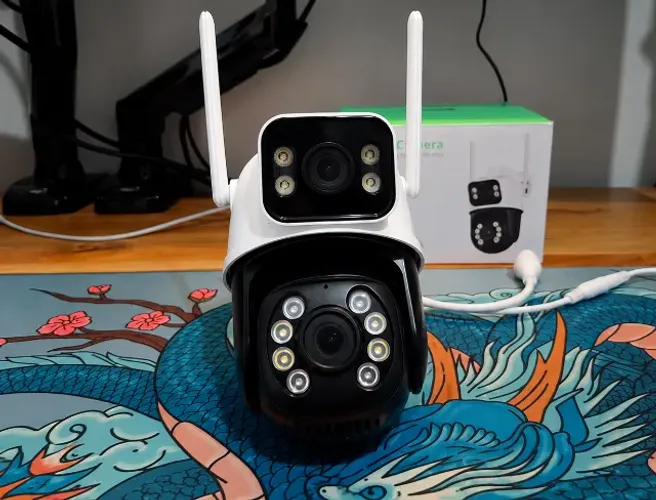 Câmera De Monitoramento Externa Wi-Fi A31 6MP ICSee Original Lacrado