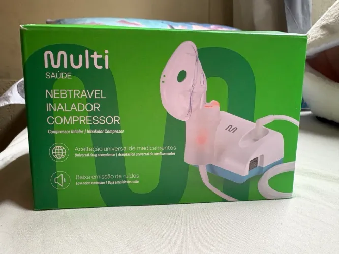 Inalador Compressor Neb Travel Multi Saúde - Portátil e Bivolt (Semi-novo/Novo)