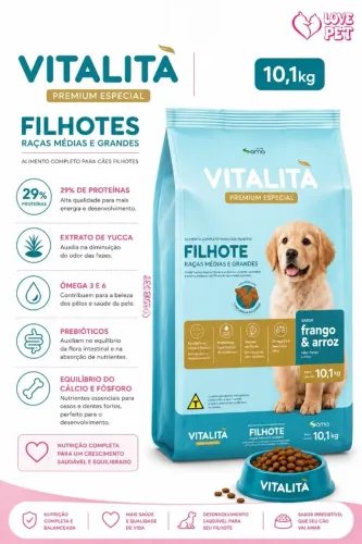 Vitalitar filhotes com 29% de proteinas 