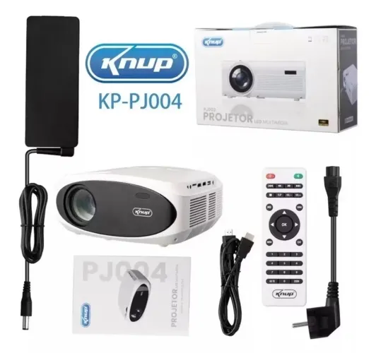 Projetor de LED Multimídia KP-PJ004 com 3100 Lúmens Full HD 1080p e Conexões HDMI/USB