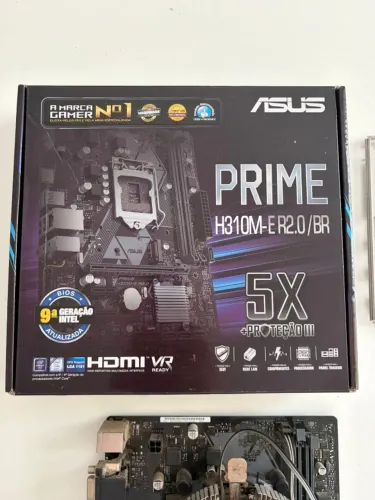 Placa mãe Asus h310m-e + Processador i5-9600K