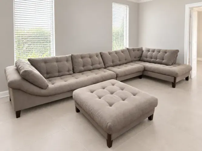 Sofá De Canto Modular Com Puff (Usado)