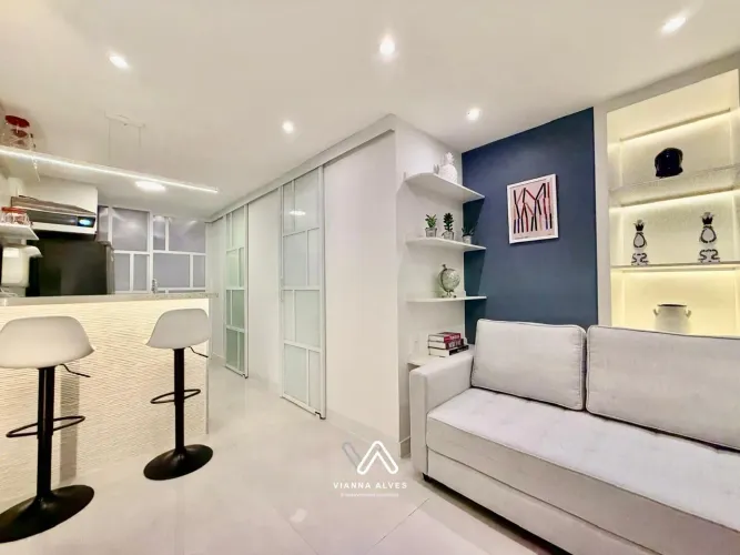 APARTAMENTO MOBILIADO COM LINDO PROJETO MODERNO NA AV. RIO BRANCO CENTRO RJ