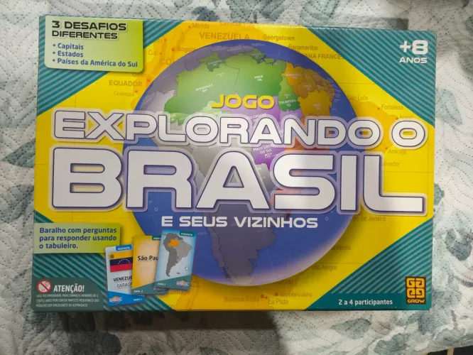 Jogo de tabuleiro Explorando o Brasil