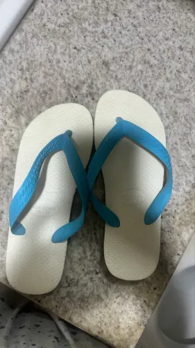 Havaianas Top Tradicional Branca e Azul ? Tamanho 35/36