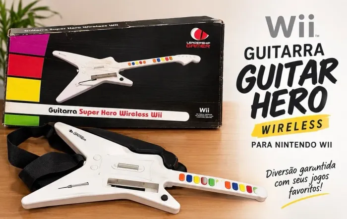 Guitarra Guitar Hero Wireless para Nintendo Wii - Pouquíssimo usada