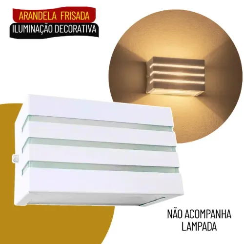 Arandela Frisada Decorativa para Parede Externa e Interna Moderna - SCS86