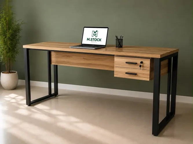 Mesa grande com gaveta 2 gavetas