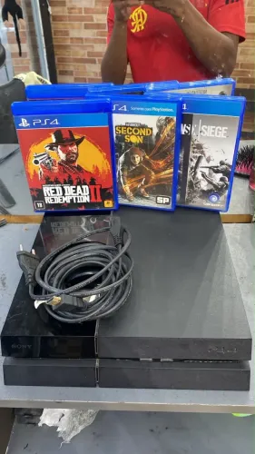 Ps4 sem controle com 3 jogos