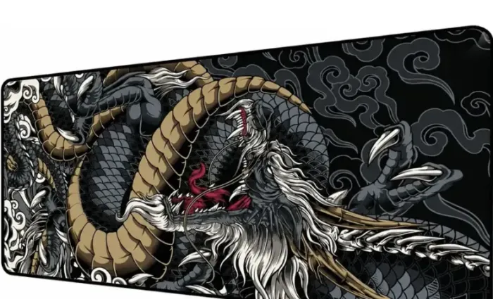 Mouse Pad Criarte Gamer Dragao 90x40 Extra Grande Usado Preto Dragão