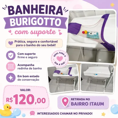 BANHEIRA BURIGOTTO COM SUPORTE 