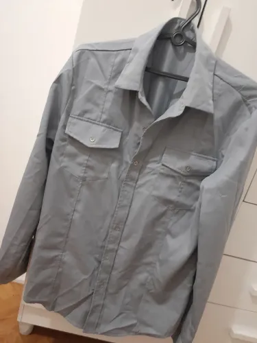 Blusa Social Cinza Chumbo Tam 38/40