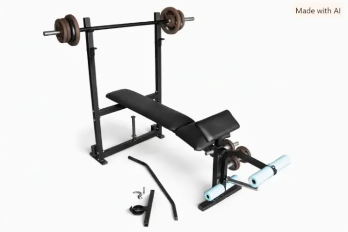 Estacao Musculacao Supino Barra+30kg Halteres