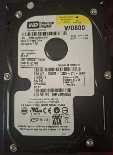 Western Digital Wd800 80gb