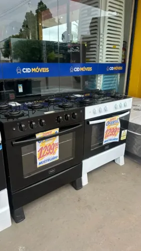 Fogão 5 bocas Mesa de vidro R$1.299,00 (mostruário)