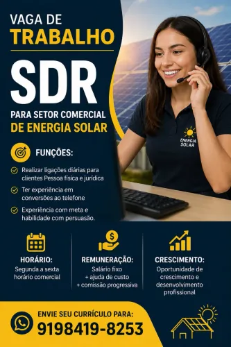 Vaga de trabalho SDR