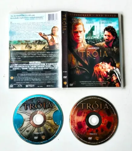 Dvd Duplo Tróia Original (Brad Pitt, Eric Bana e Orlando Bloom) - 2004 - Usado 
