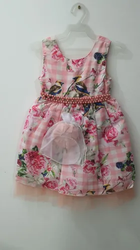 Vestido Infantil PLINC PLOC TAM.4 + Tiara
