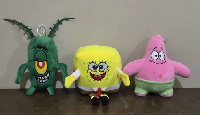 Pelúcias da turma do Bob Esponja