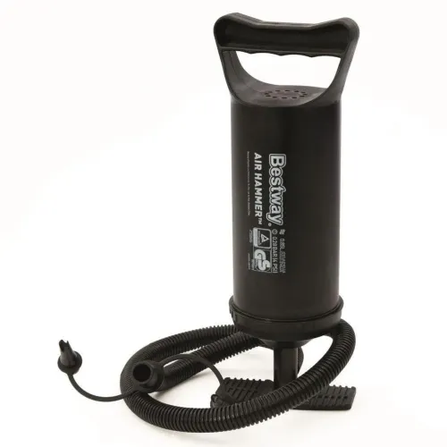 Bomba de Ar Inflador Portátil Manual Bestway 30cm com 3 Bicos Adaptadores