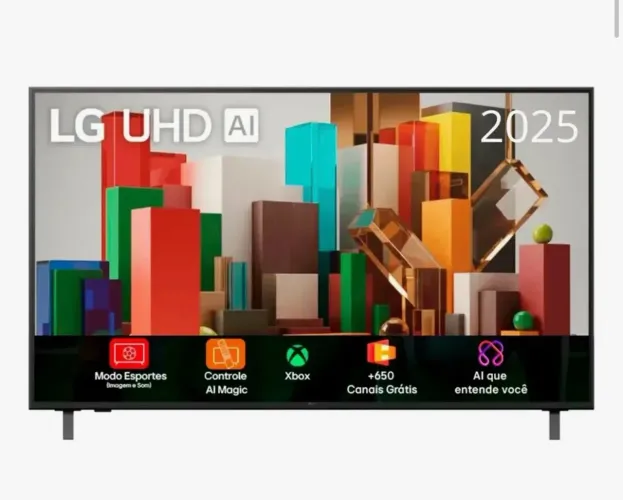 Smart TV Samsung 50 Crystal UHD 4K AU8000 Nova Lacrada - Design AirSlim Pronta Entrega BH