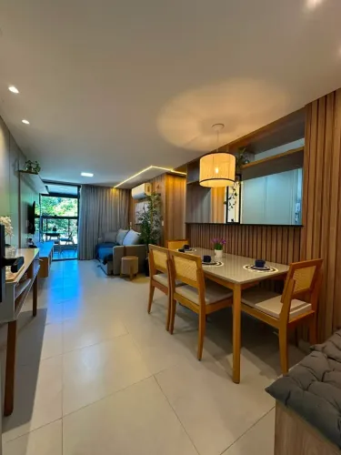Apartamento mobiliado de 65m² com 2 quartos para locação na Praia dos Seixas - João Pessoa