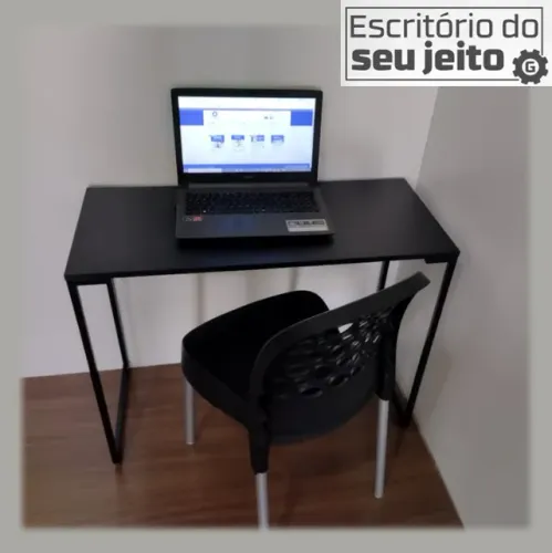 Mesa de Estudo NOVA Estilo Industrial Multiuso para Notebook Computador EscritórioBirô